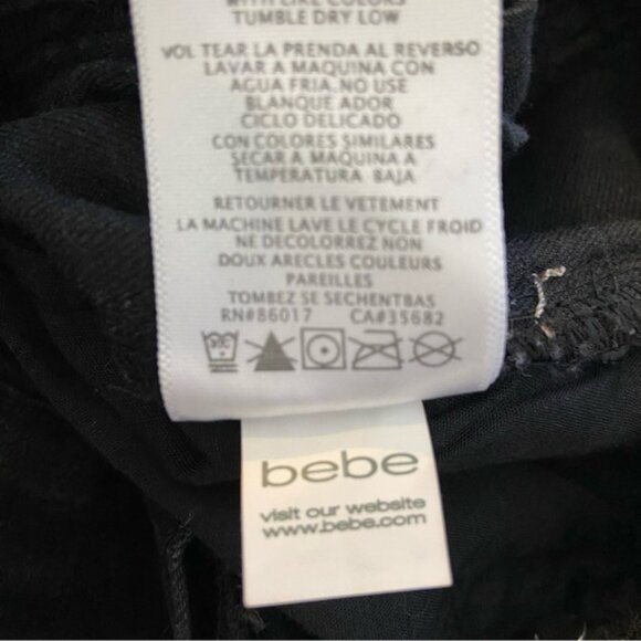 2B bebe black jeans lightweight skinny sequins embellishments skinny mid rise 27 - Picture 7 of 12